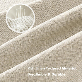MIULEE 42x84 curtain panels create a cozy bedroom with enhanced room darkening.