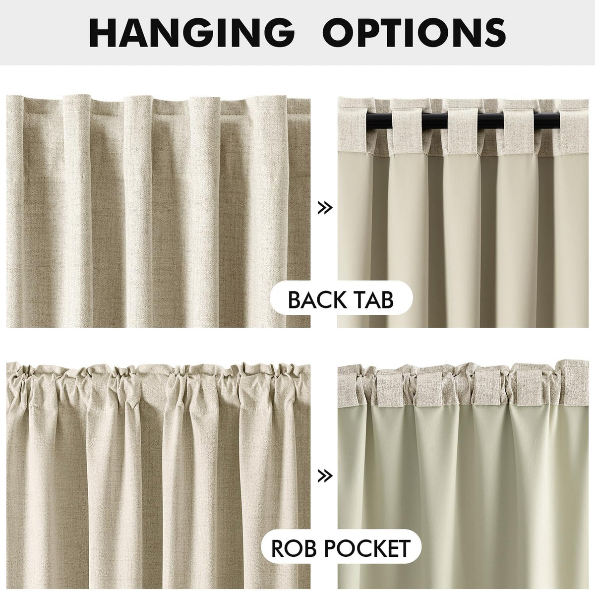 MIULEE energy-saving drapes provide insulation to help maintain comfortable temps.
