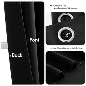 MIULEE blackout curtains feature easy-care, machine-washable fabric for simple maintenance.