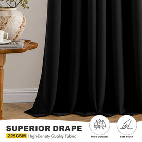 MIULEE blackout curtains drape with elegant silhouette to elevate any room style.