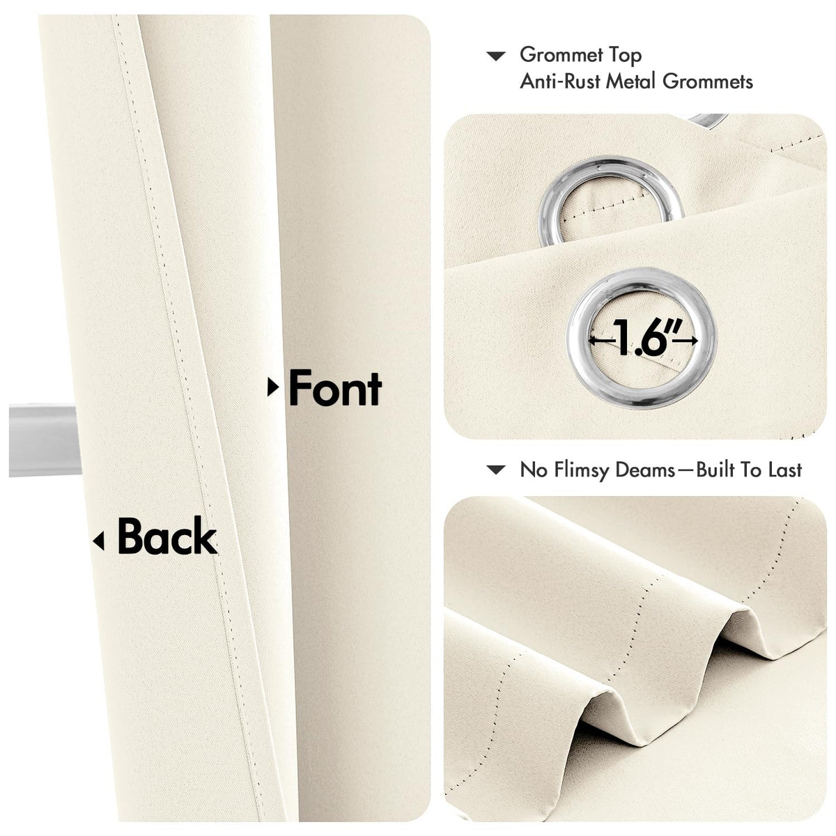 MIULEE blackout curtains demonstrate light blocking to reduce glare