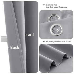 MIULEE blackout curtains in a living room demonstrate glare reduction