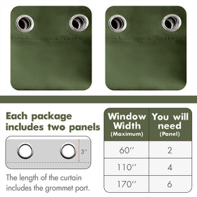 MIULEE olive green fabric texture on 52x84 panel for a premium look.