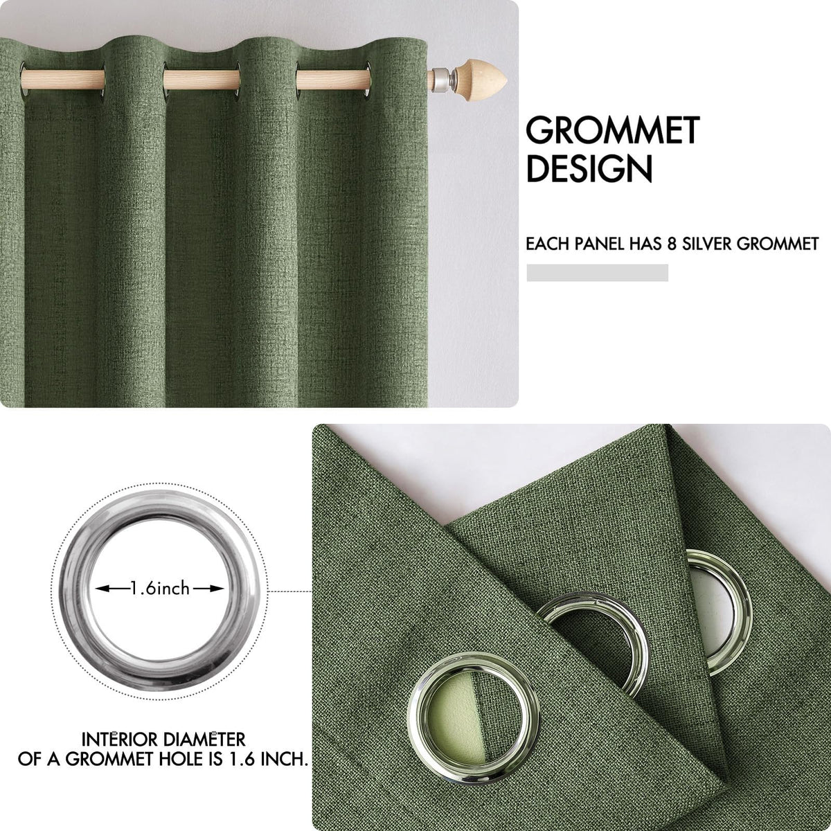 MIULEE blackout curtain outer layer showcases effective light blocking for daytime rest