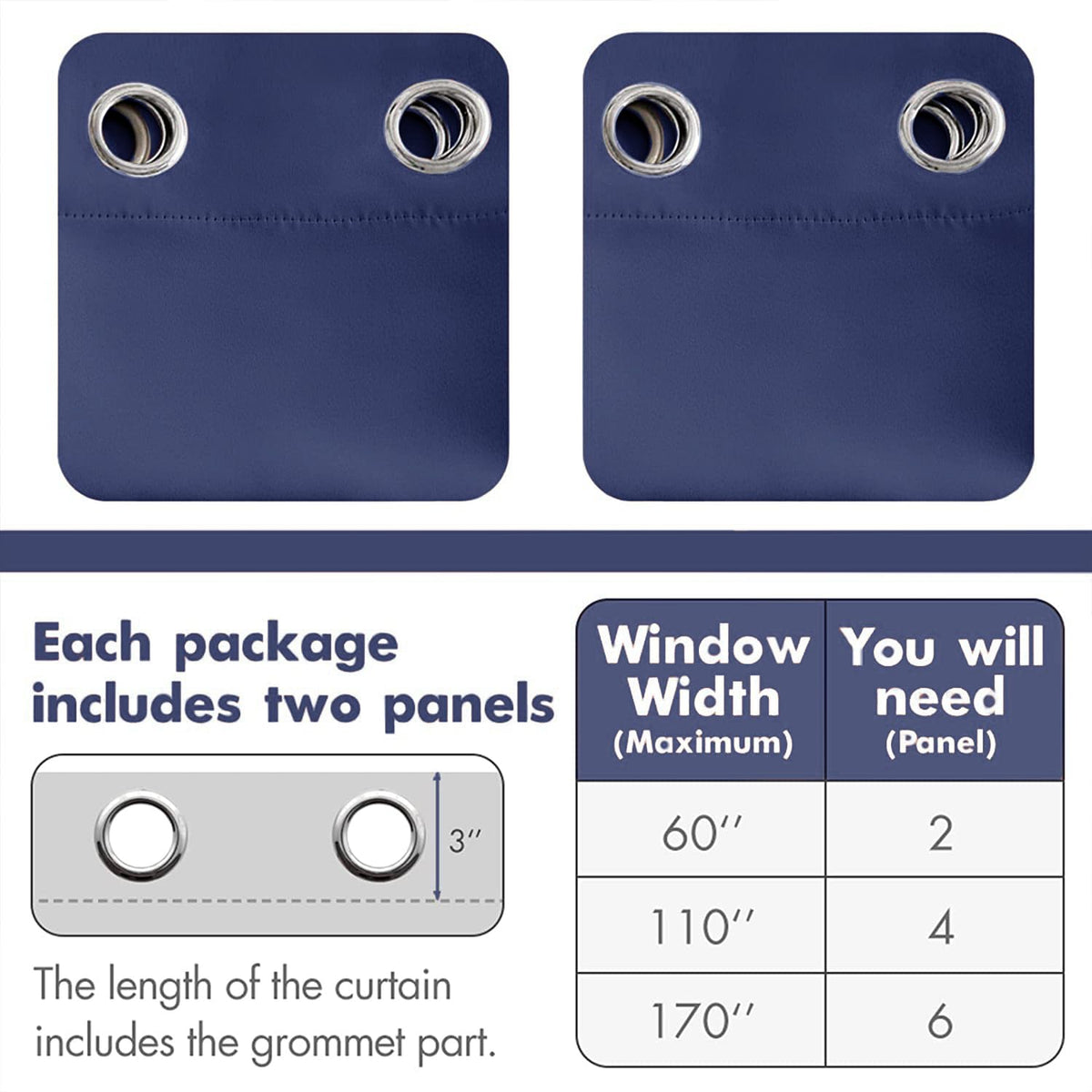 MIULEE packaging display illustrating two-panel ready-made set