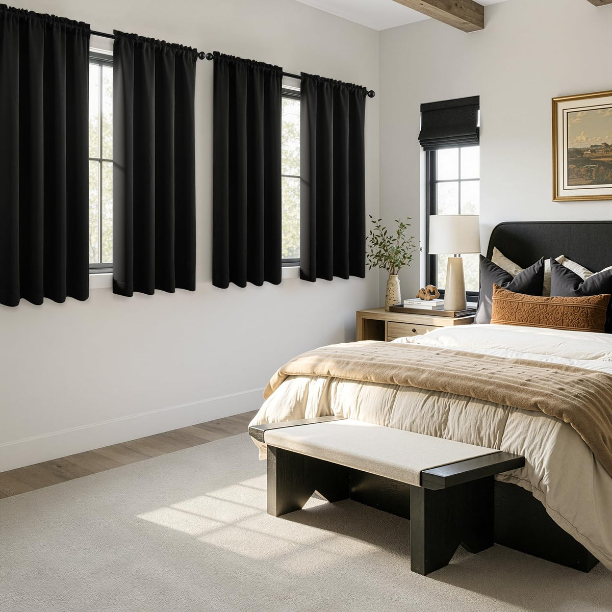 MIULEE blackout curtains rod pocket top bottom offer flexible hanging options.