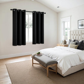 MIULEE blackout curtains use silver grommets for smooth, durable operation.