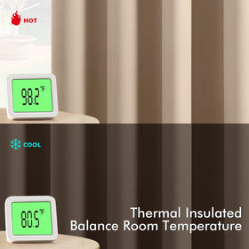 MIULEE blackout curtains thermal-insulation visual shows barrier against heat.