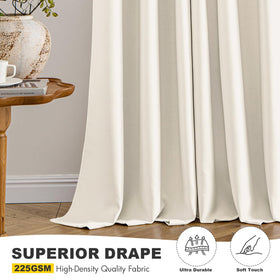 MIULEE blackout curtains feature thermal insulation for year-round comfort