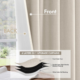 MIULEE 2-panel set includes 32 hooks for quick, customized hanging.