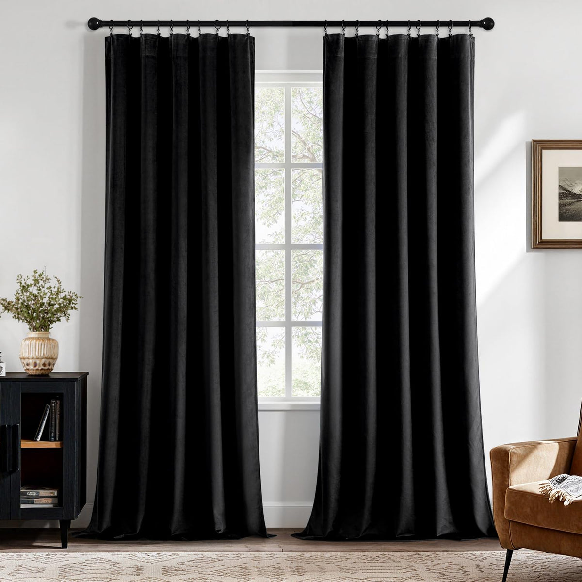 MIULEE velvet blackout curtains close-up reveals plush texture for enhanced privacy