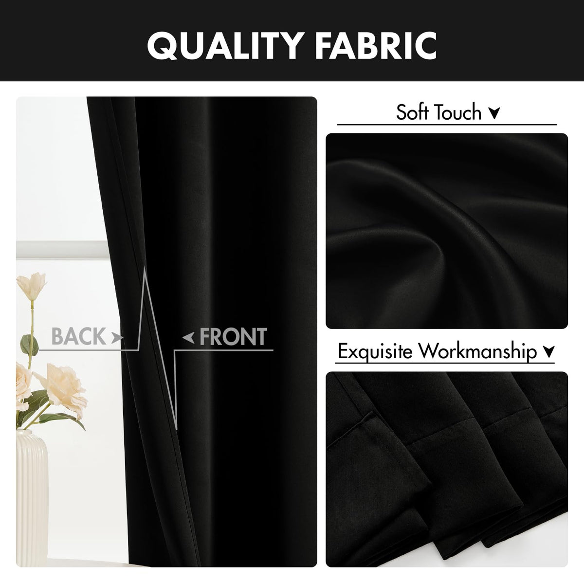 MIULEE blackout set covers wide windows with 160 inches total width.