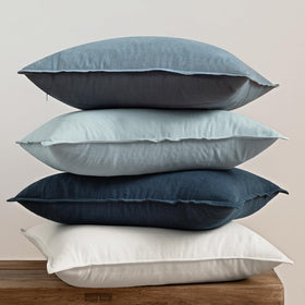 MIULEE blue pillow covers flange edge detail highlights durable stitching