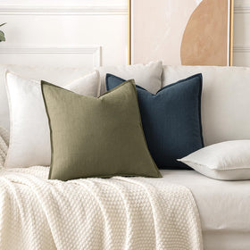MIULEE boho-farmhouse decor cream pillow cover enhancing neutral living spaces