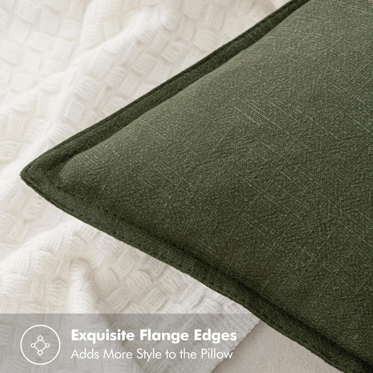 MIULEE boho flange edge pillow cover enhances cozy farmhouse style