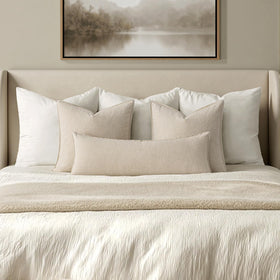 MIULEE boho flange edge pillow cover detail enhances rustic charm in decor.