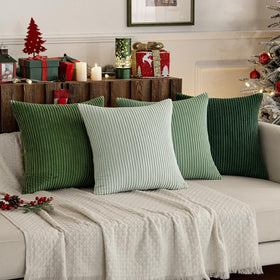 MIULEE throw pillow cover care shot suggests gentle washing for lasting color.