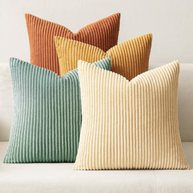 MIULEE boho stripe corduroy cover shows textured elegance for living room decor.