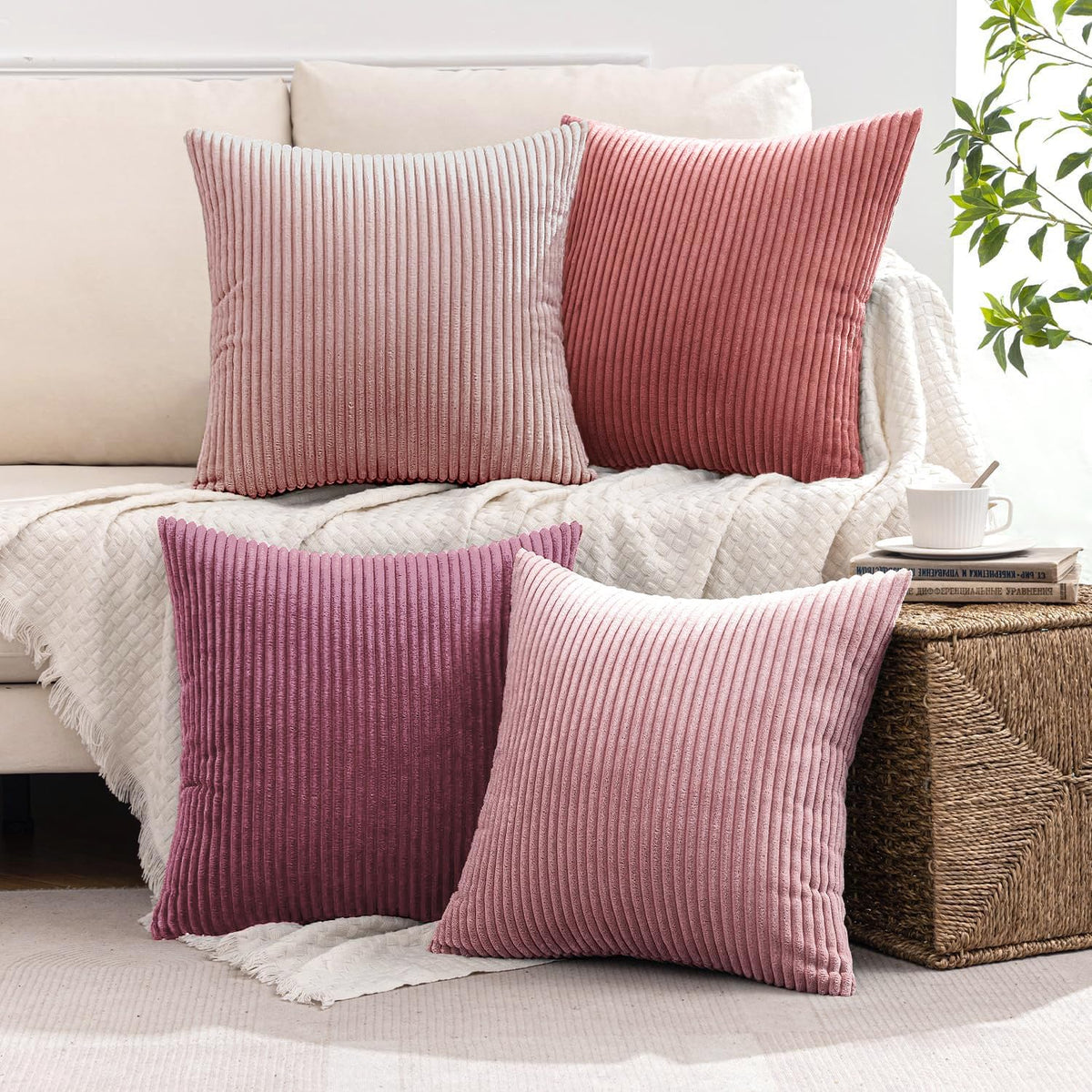 MIULEE boho stripe design pillow cover for stylish living spaces.