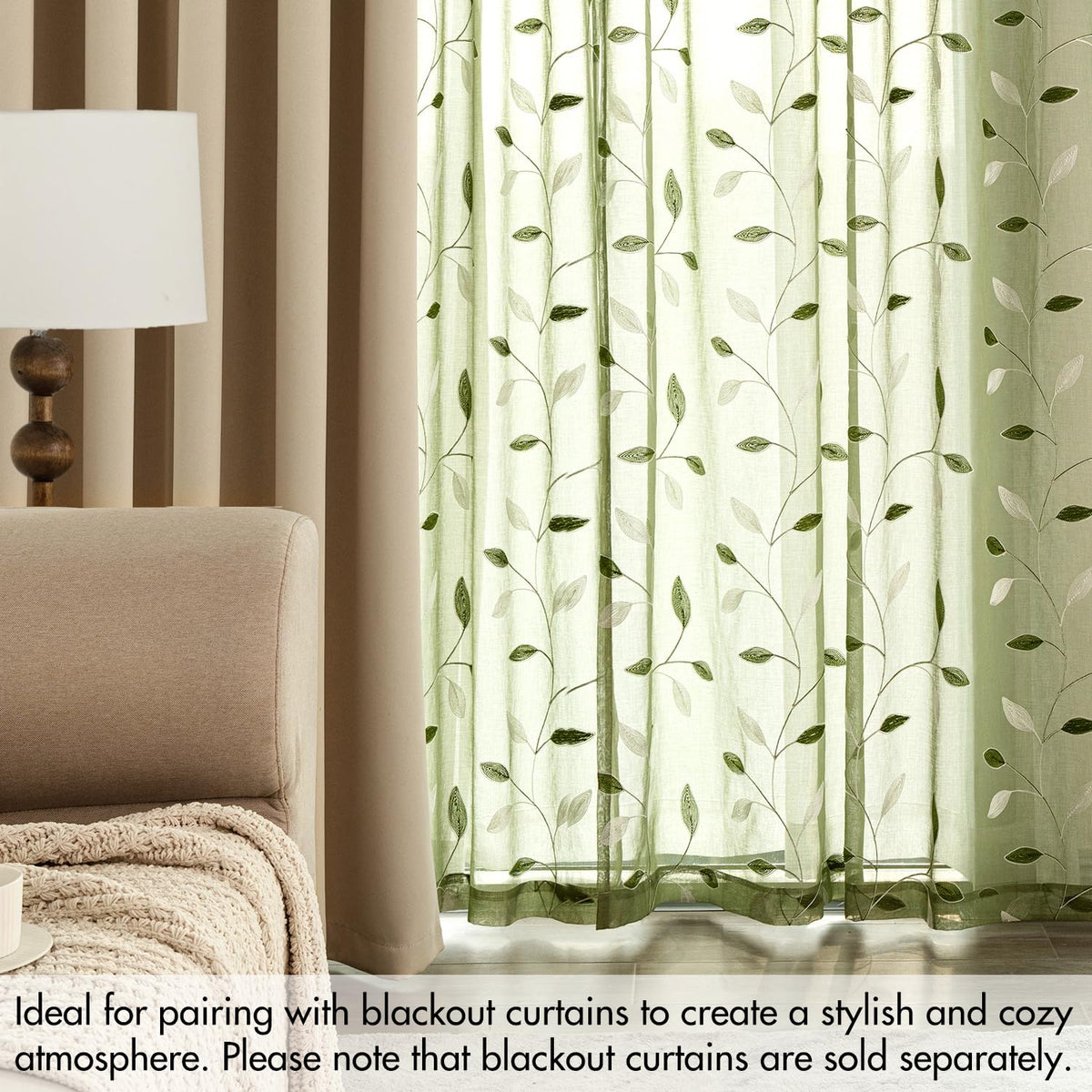 MIULEE sheer curtains create a bright, airy atmosphere in dining spaces.