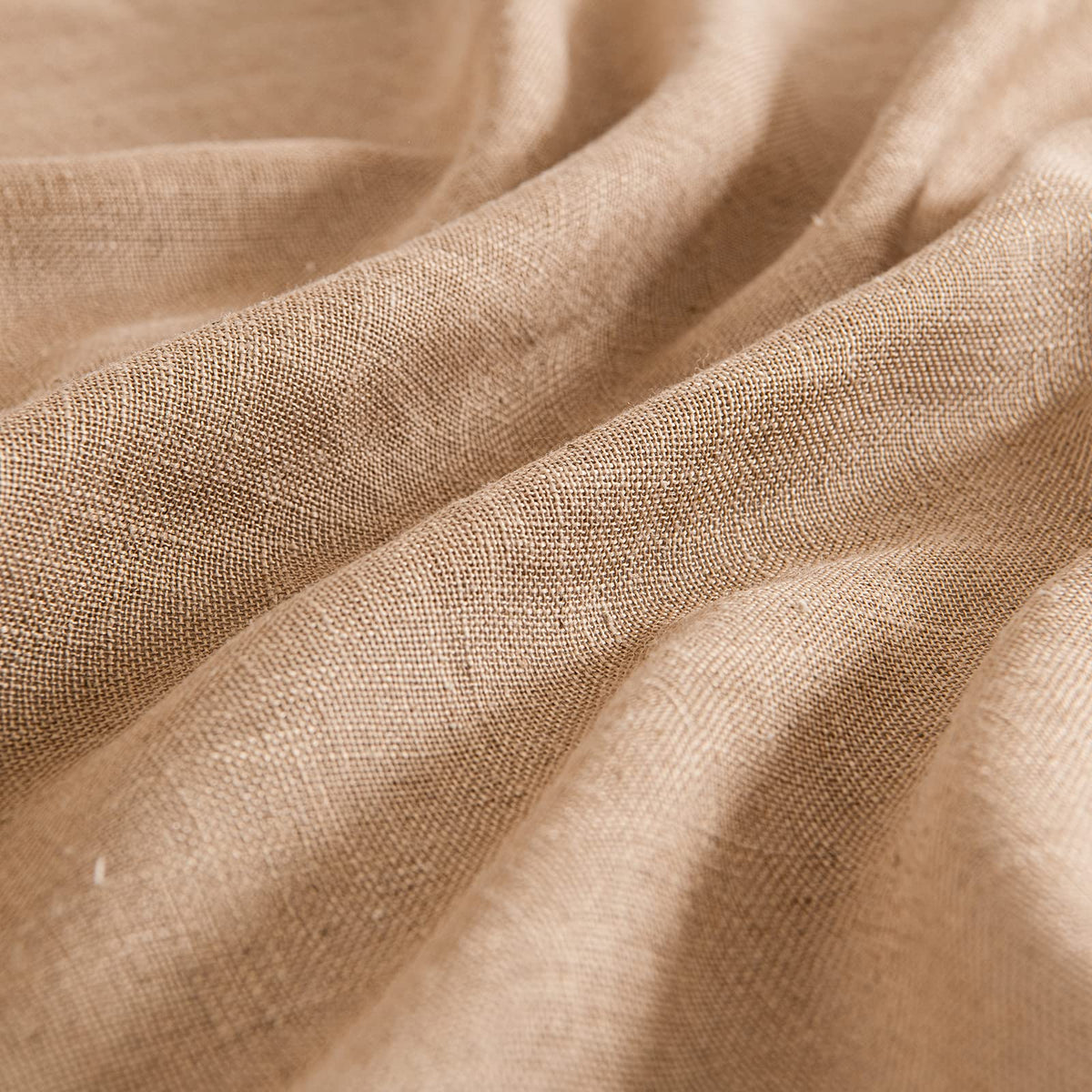 MIULEE brown linen curtains light-filtering fabric provides semi-sheer privacy.