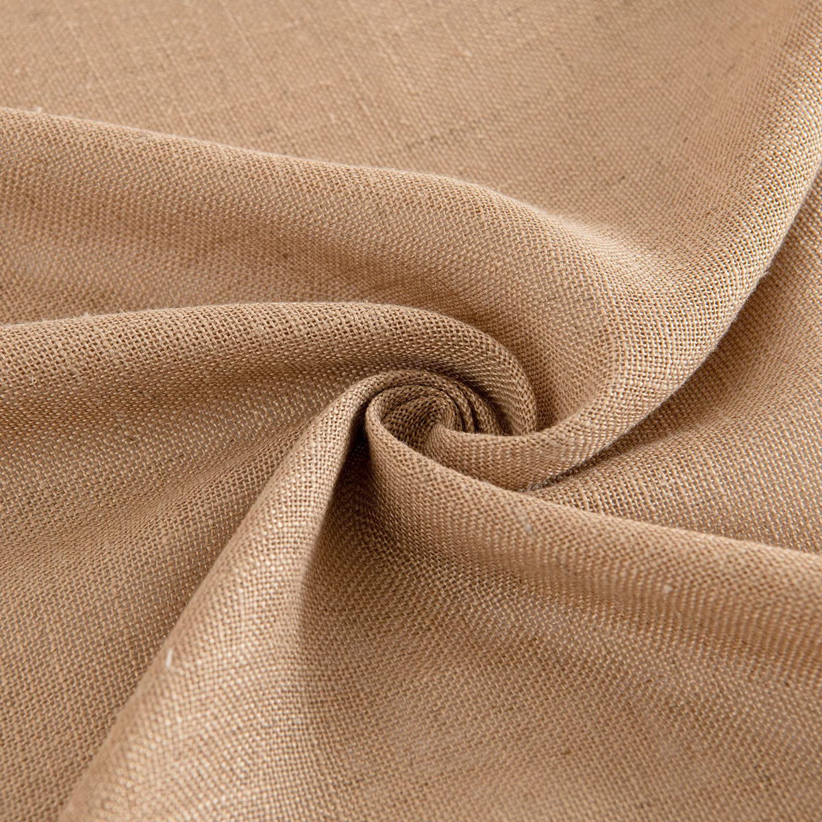 MIULEE brown linen curtains packaging shows two panels ready to install.
