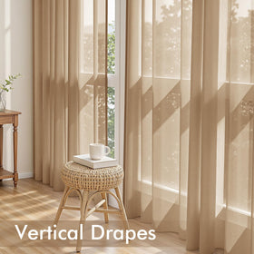 MIULEE four-panel set provides full coverage for wide or tall windows