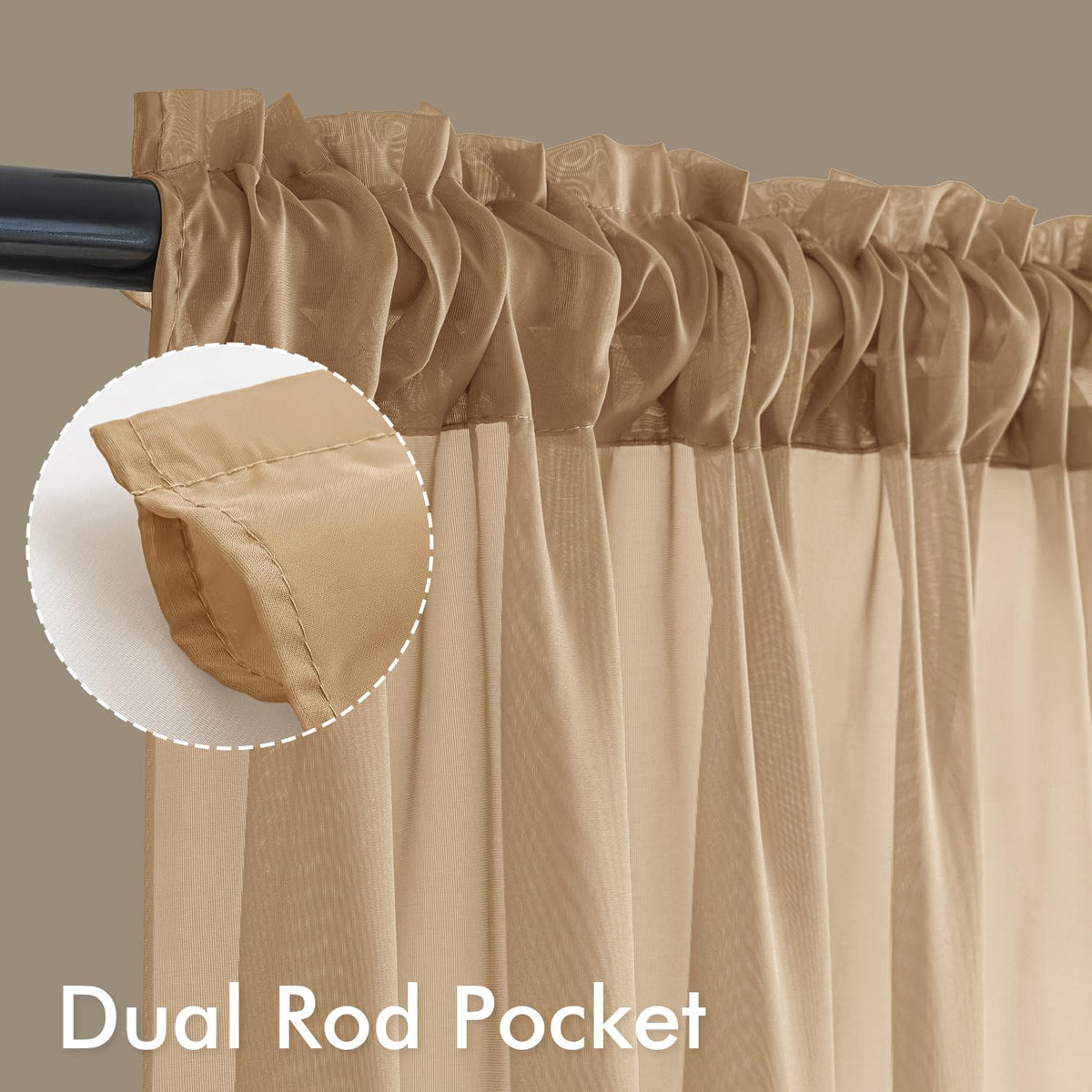 MIULEE rod-pocket curtains install easily and hang neatly