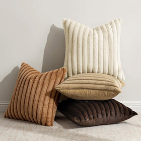 MIULEE velvet back cover in brown adds silky contrast and easy care