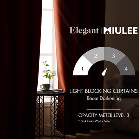 MIULEE burnt orange thermal insulated drapes improve room comfort and energy efficiency