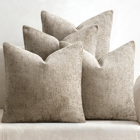 MIULEE chenille pillow cover 18x18 front view shows soft texture for cozy living spaces
