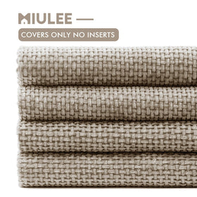 MIULEE chenille pillow cover 18x18 stitching detail for refined look