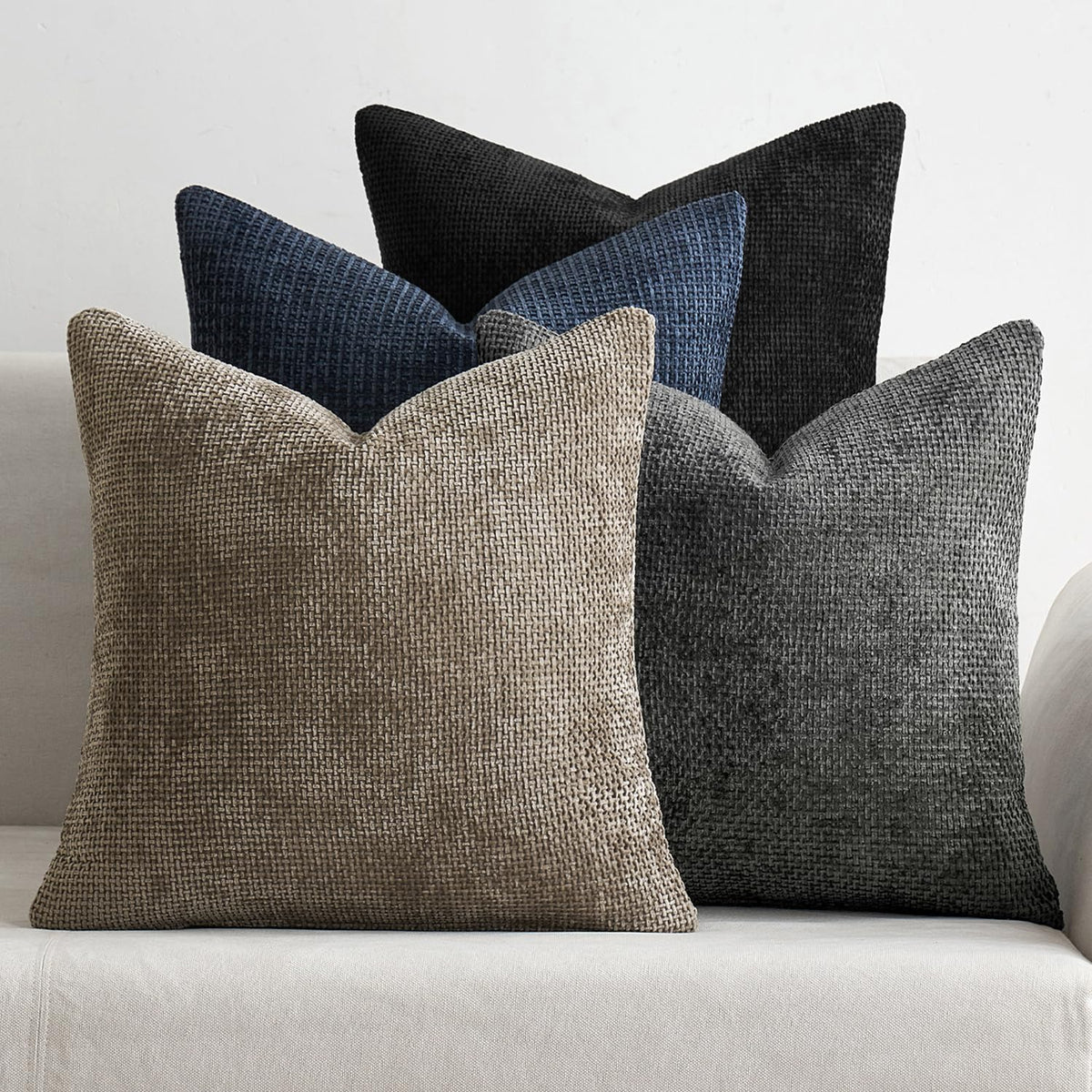MIULEE chenille pillow cover closeup reveals plush texture and premium finish.