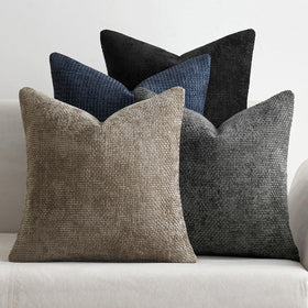 MIULEE chenille pillow cover closeup reveals plush texture and premium finish.