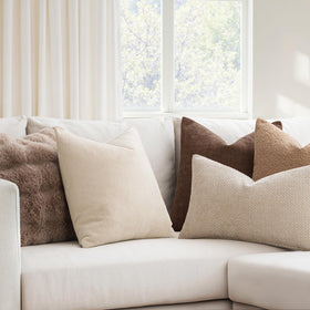 MIULEE chenille pillow cover textured slubby weave enhances depth and style