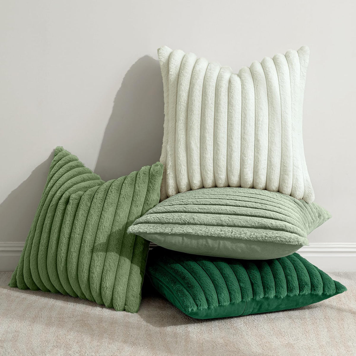 MIULEE coarse stripe front delivers modern boho style on an 18x18 cover.