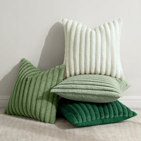 MIULEE coarse stripe front delivers modern boho style on an 18x18 cover.