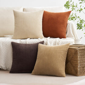 MIULEE corduroy 18x18 pillow cover adds soft comfort to Nordic living rooms