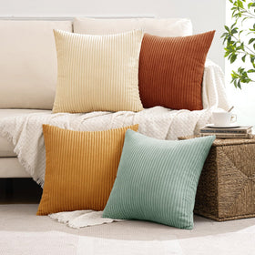 MIULEE Premium corduroy pillow cover easy care for daily use