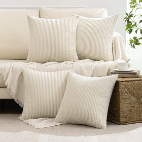 MIULEE corduroy texture closeup in cream highlights soft tactile detail.