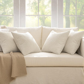 MIULEE cozy nook setup with cream pillow covers for inviting spaces.