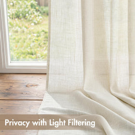 MIULEE cream curtains ideal for farmhouse or modern interiors creating a soft, inviting glow