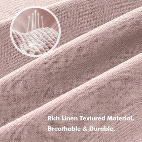 MIULEE bedroom or nursery setup featuring pink blackout curtains and cozy decor.