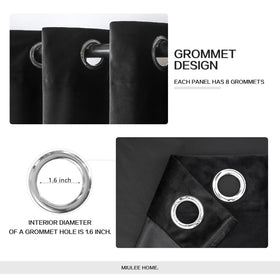 MIULEE curtains grommet-top detail highlights easy sliding and contemporary look