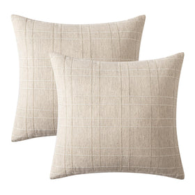 MIULEE decorative shams pack of 2 in beige tones for layered setups.
