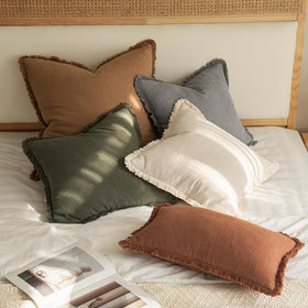 MIULEE easy care and durable linen blend for year-round use.