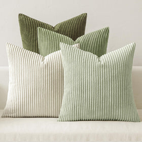 MIULEE decorative pillow covers in a summer green gradient brighten living rooms