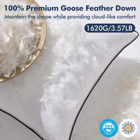 MIULEE down-proof cover for pillow insert 24x24 prevents leakage