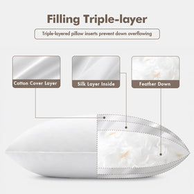 MIULEE cotton outer and silk inner cover for breathable comfort