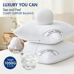 MIULEE virgin microfiber and polyester filling shows plush softness and shape